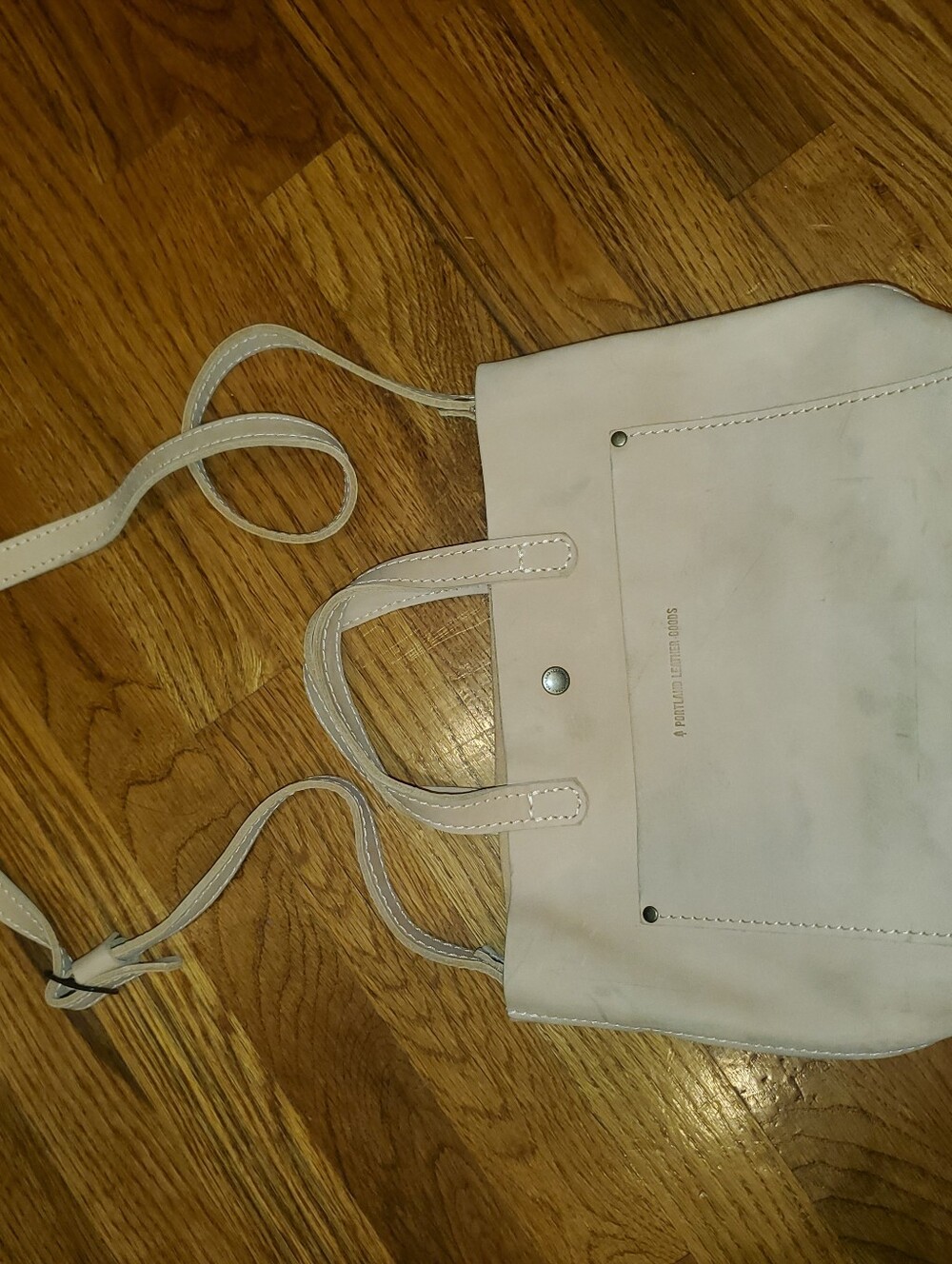 Portland Leather Soft Cream Blush Mini Crossbody with Removable Strap